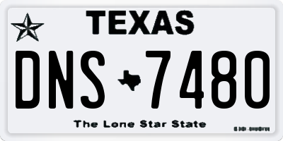 TX license plate DNS7480
