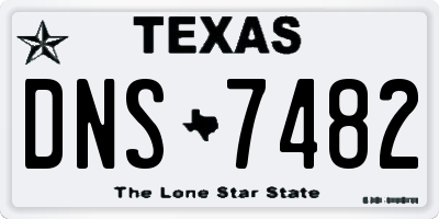 TX license plate DNS7482