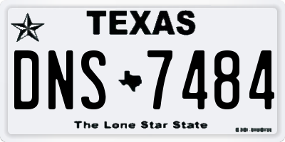 TX license plate DNS7484