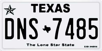 TX license plate DNS7485