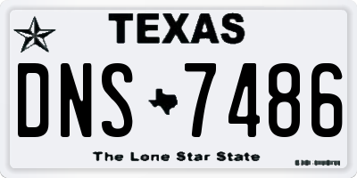 TX license plate DNS7486