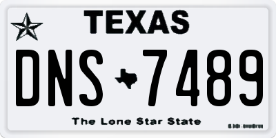 TX license plate DNS7489