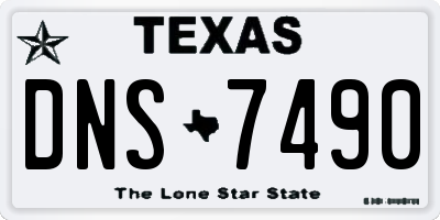 TX license plate DNS7490