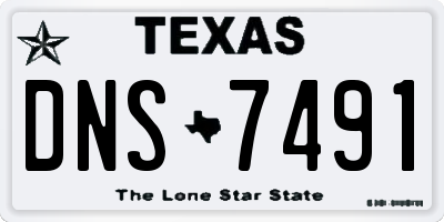 TX license plate DNS7491