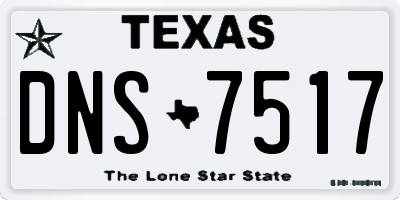 TX license plate DNS7517