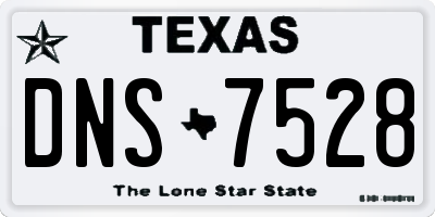TX license plate DNS7528