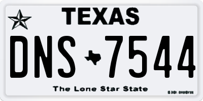 TX license plate DNS7544