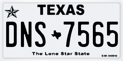TX license plate DNS7565