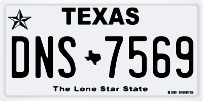 TX license plate DNS7569