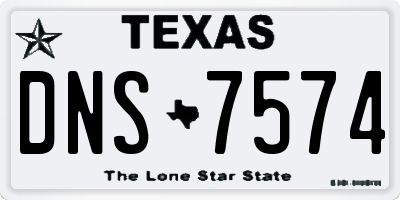 TX license plate DNS7574