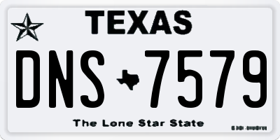TX license plate DNS7579