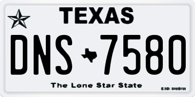 TX license plate DNS7580
