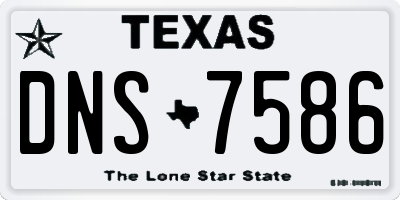 TX license plate DNS7586