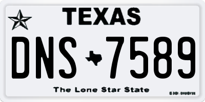 TX license plate DNS7589