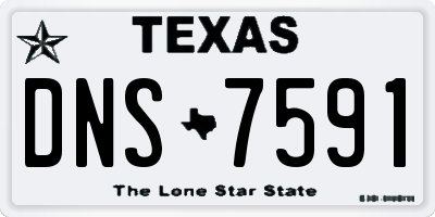 TX license plate DNS7591