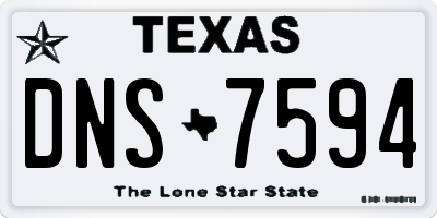 TX license plate DNS7594