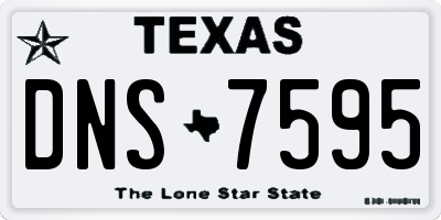 TX license plate DNS7595