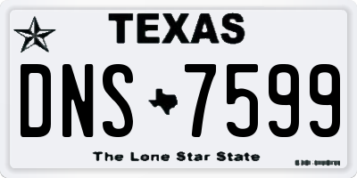 TX license plate DNS7599