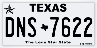 TX license plate DNS7622