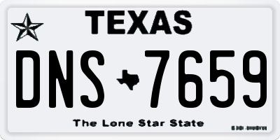 TX license plate DNS7659