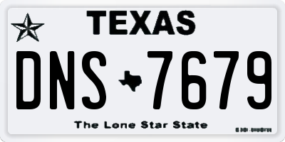 TX license plate DNS7679