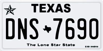 TX license plate DNS7690
