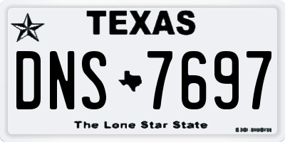 TX license plate DNS7697
