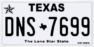 TX license plate DNS7699