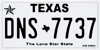 TX license plate DNS7737