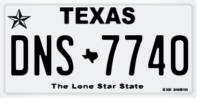 TX license plate DNS7740