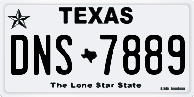 TX license plate DNS7889