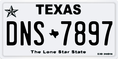 TX license plate DNS7897