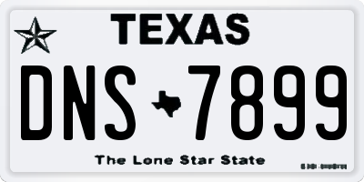 TX license plate DNS7899