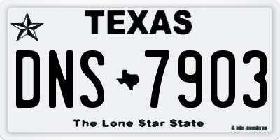 TX license plate DNS7903