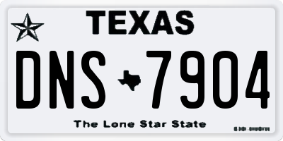 TX license plate DNS7904