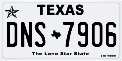 TX license plate DNS7906