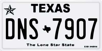 TX license plate DNS7907