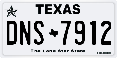 TX license plate DNS7912