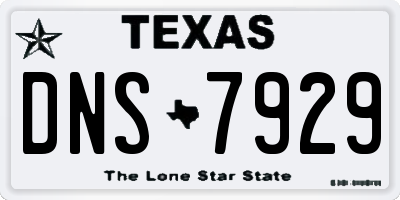 TX license plate DNS7929