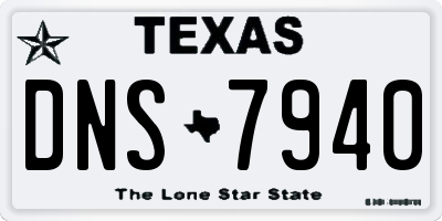 TX license plate DNS7940