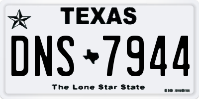 TX license plate DNS7944