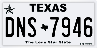 TX license plate DNS7946