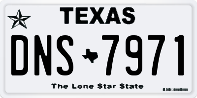 TX license plate DNS7971