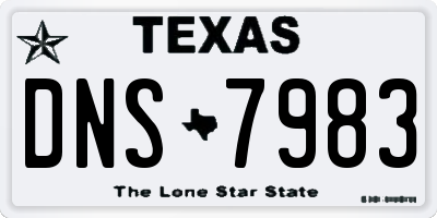 TX license plate DNS7983
