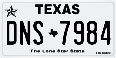 TX license plate DNS7984