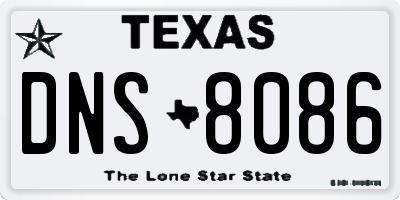 TX license plate DNS8086