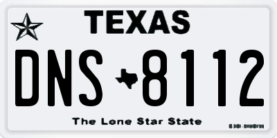 TX license plate DNS8112