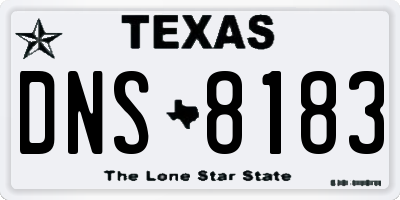 TX license plate DNS8183