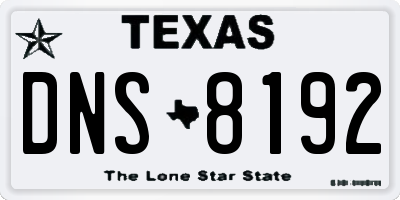 TX license plate DNS8192