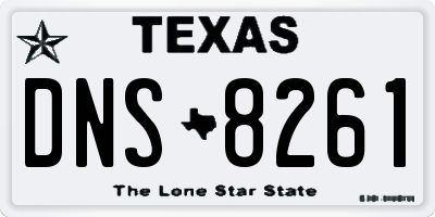 TX license plate DNS8261